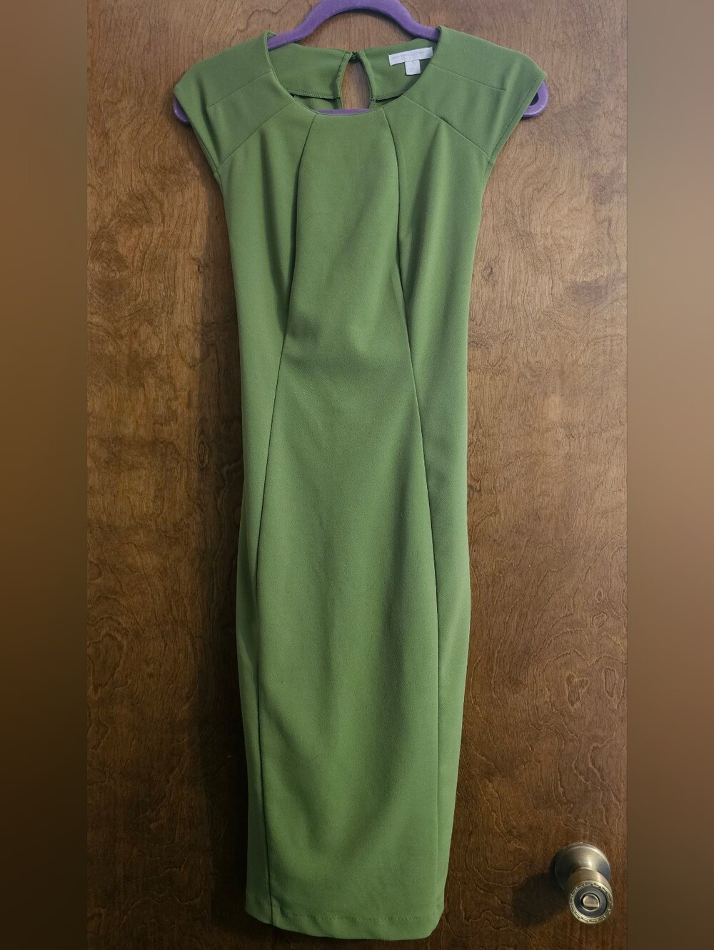 New York & Company Olive Green Pencil Dress